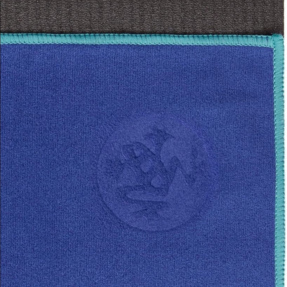 Manduka - eQua - yoga mat towel - new moon blue